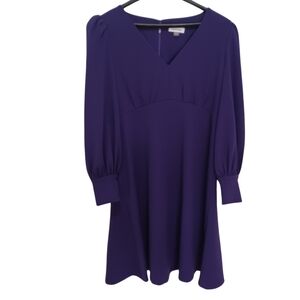 Calvin Klein Purple Long Sleeve Dress